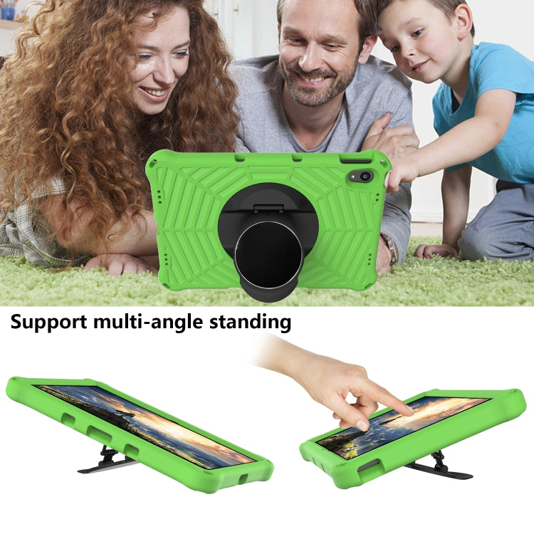 For Lenovo Tab P11 TB-J606F / XiaoXin Pad 11 Spider King EVA Protective Case with Adjustable Shoulder Strap & Holder(Green) - Lenovo by buy2fix | Online Shopping UK | buy2fix