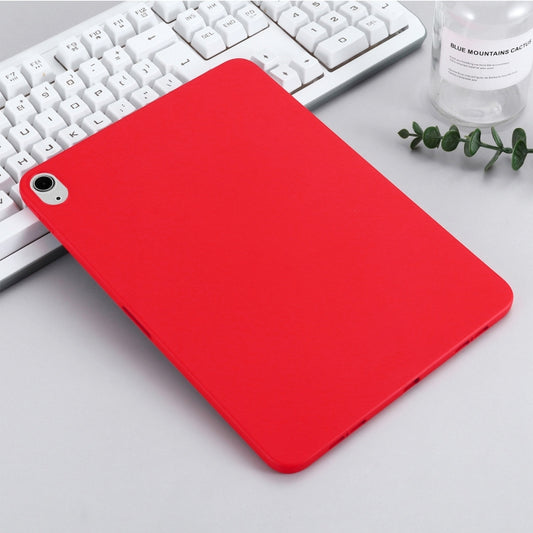 Solid Color Liquid Silicone Shockpoof Tablet Case For iPad Air 11 2024 / Air 2022 / 2020 10.9(Red) by buy2fix