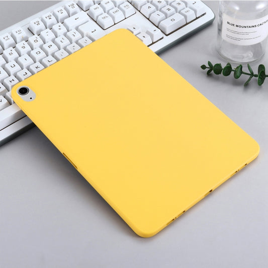 Solid Color Liquid Silicone Shockpoof Tablet Case For iPad Air 11 2024 / Air 2022 / 2020 10.9(Yellow) by buy2fix