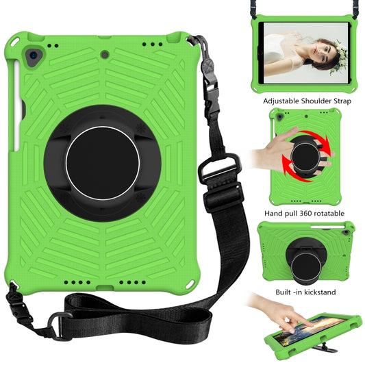For iPad 10.2 2021 / 2020 / 2019 Spider King EVA Protective Case with Adjustable Shoulder Strap & Holder & Pen Slot(Green) - iPad 10.2 Cases by buy2fix | Online Shopping UK | buy2fix