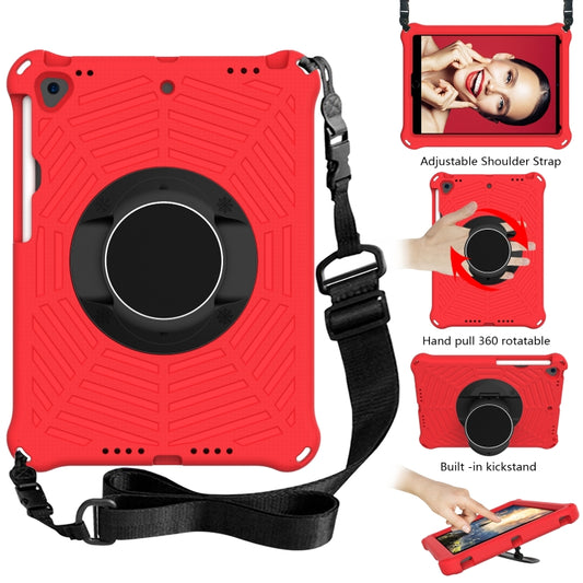 For iPad 10.2 2021 / 2020 / 2019 Spider King EVA Protective Case with Adjustable Shoulder Strap & Holder & Pen Slot(Red) - iPad 10.2 Cases by buy2fix | Online Shopping UK | buy2fix