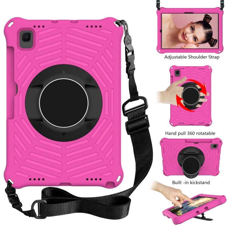Spider King EVA Protective Case with Adjustable Shoulder Strap & Holder & Pen Slot For Samsung Galaxy Tab S6 Lite SM-P610 / SM-P615 / Tab A7 10.4 T500 / T860 / T720(Rose Red) - Tab S6 Lite P610 / P615 by buy2fix | Online Shopping UK | buy2fix