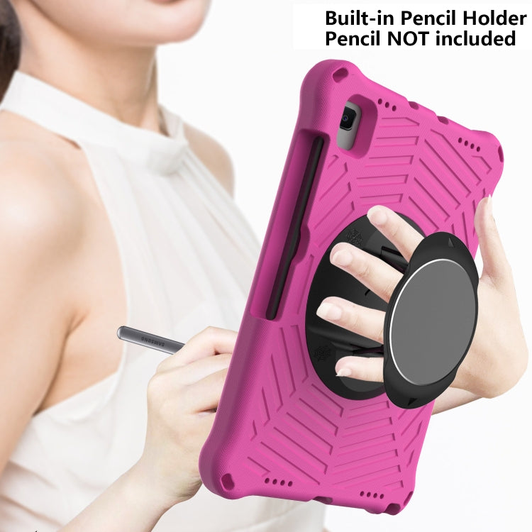Spider King EVA Protective Case with Adjustable Shoulder Strap & Holder & Pen Slot For Samsung Galaxy Tab S6 Lite SM-P610 / SM-P615 / Tab A7 10.4 T500 / T860 / T720(Rose Red) - Tab S6 Lite P610 / P615 by buy2fix | Online Shopping UK | buy2fix