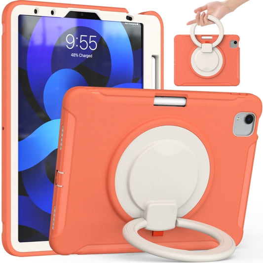 Shockproof TPU + PC Tablet Case with 360 Degree Rotation Grip Holder & Pen Slot For iPad Air 4 10.9 / Pro 11 2022 / 2021 / 2020 / 2018(Living Coral) - iPad Pro 11 (2022/2021) Cases by buy2fix | Online Shopping UK | buy2fix