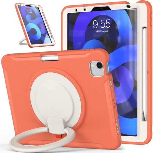 Shockproof TPU + PC Tablet Case with 360 Degree Rotation Grip Holder & Pen Slot For iPad Air 4 10.9 / Pro 11 2022 / 2021 / 2020 / 2018(Living Coral) - iPad Pro 11 (2022/2021) Cases by buy2fix | Online Shopping UK | buy2fix