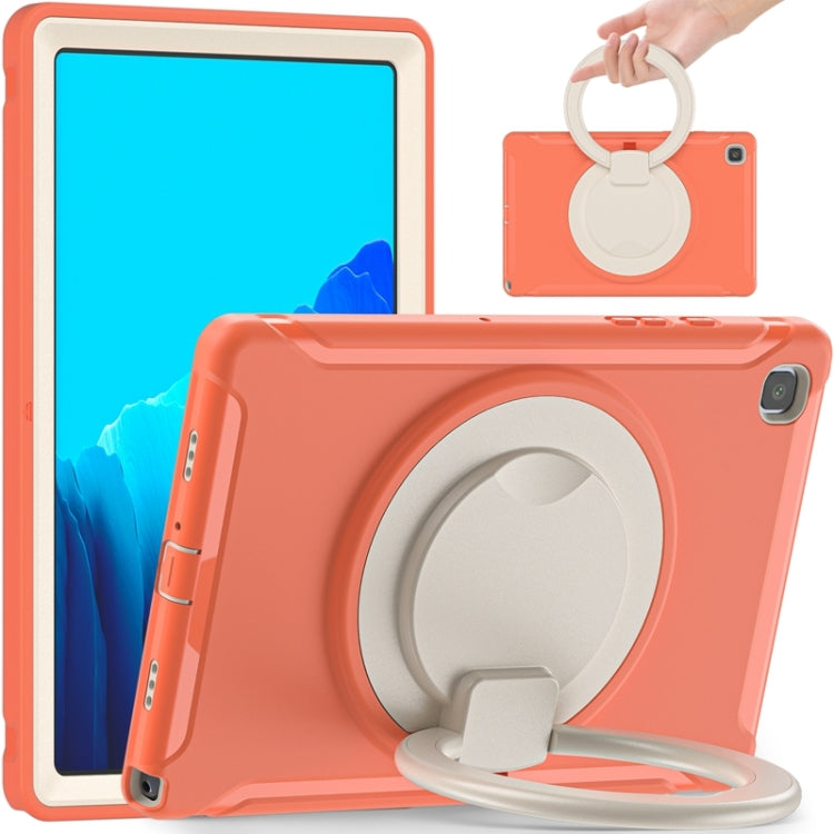 Shockproof TPU + PC Protective Case with 360 Degree Rotation Foldable Handle Grip Holder & Pen Slot For Samsung Galaxy Tab A7 10.4 2020 T500(Living Coral) - Other Galaxy Tab PC by buy2fix | Online Shopping UK | buy2fix