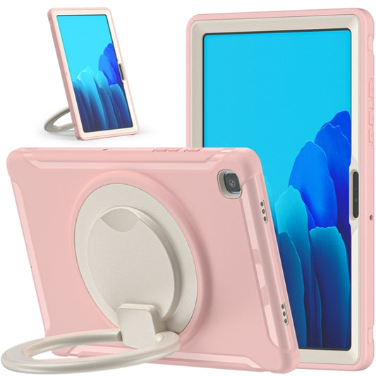 Shockproof TPU + PC Protective Case with 360 Degree Rotation Foldable Handle Grip Holder & Pen Slot For Samsung Galaxy Tab A7 10.4 2020 T500(Cherry Blossoms Pink) - Other Galaxy Tab PC by buy2fix | Online Shopping UK | buy2fix