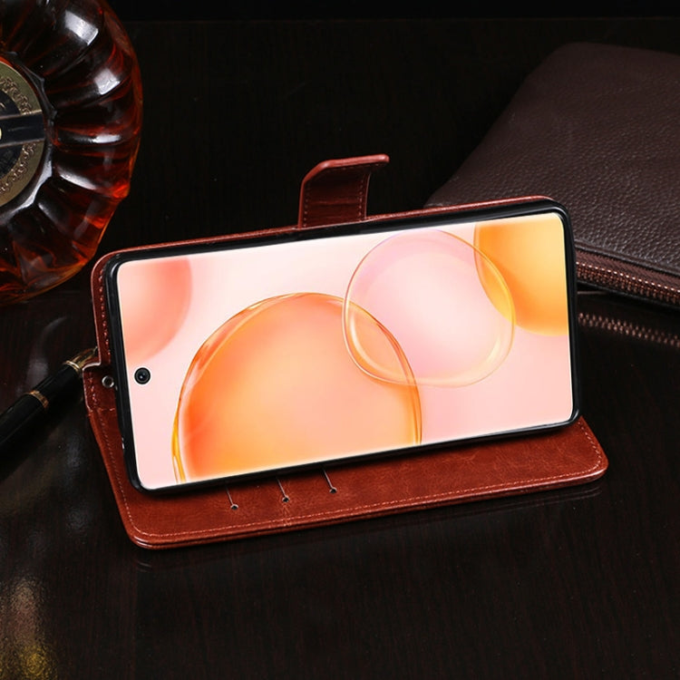 For Honor 50 Pro idewei Crazy Horse Texture Horizontal Flip Leather Case with Holder & Card Slots & Wallet(Sky Blue) - Honor Cases by idewei | Online Shopping UK | buy2fix