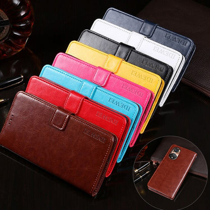 For Honor 50 Pro idewei Crazy Horse Texture Horizontal Flip Leather Case with Holder & Card Slots & Wallet(Sky Blue) - Honor Cases by idewei | Online Shopping UK | buy2fix