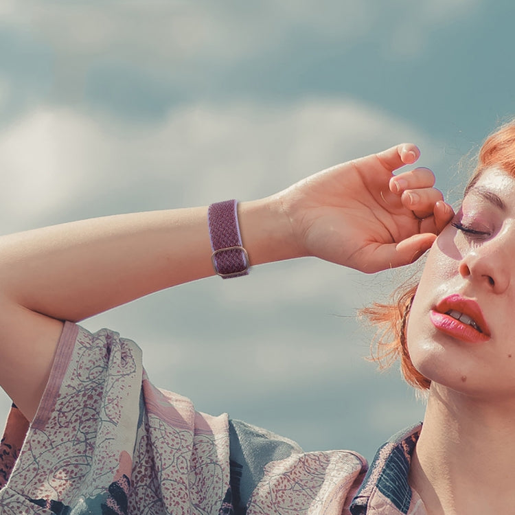 Wave Texture Nylon Watch Band For Apple Watch Ultra 49mm&Watch Ultra 2 49mm / Series 9&8&7 45mm / SE 3&SE 2&6&SE&5&4 44mm / 3&2&1 42mm(Lilac) by buy2fix