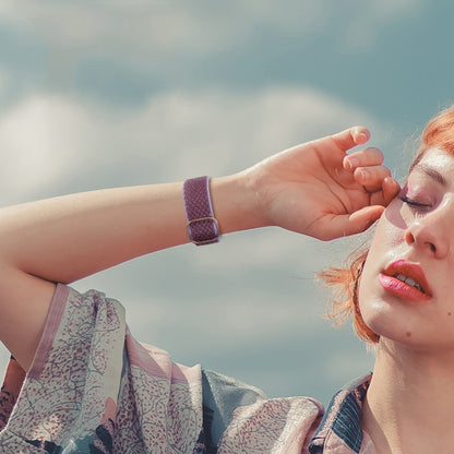 Wave Texture Nylon Watch Band For Apple Watch Ultra 49mm&Watch Ultra 2 49mm / Series 9&8&7 45mm / SE 3&SE 2&6&SE&5&4 44mm / 3&2&1 42mm(Lilac) by buy2fix