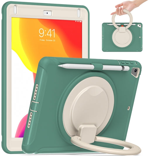 Shockproof  Silicone + PC Protective Case with 360 Degree Rotation Foldable Handle Grip Holder & Pen Slot For iPad 9.7 2018 / 2017 / Air 2 / Pro 9.7(Emmerald Green) - iPad 9.7 (2018) & (2017) Cases by buy2fix | Online Shopping UK | buy2fix