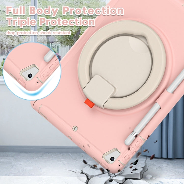 Shockproof  TPU + PC Protective Case with 360 Degree Rotation Foldable Handle Grip Holder & Pen Slot For iPad 9.7 2018 / 2017 / Air 2 / Pro 9.7(Cherry Blossoms Pink) - iPad 9.7 (2018) & (2017) Cases by buy2fix | Online Shopping UK | buy2fix