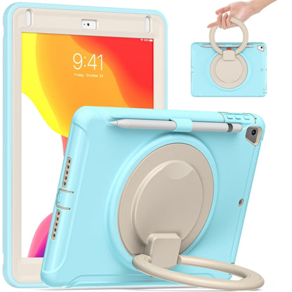 Shockproof TPU + PC Protective Case with 360 Degree Rotation Foldable Handle Grip Holder & Pen Slot For iPad 9.7 2018 / 2017 / Air 2 / Pro 9.7(Ice Crystal Blue) - iPad 9.7 (2018) & (2017) Cases by buy2fix | Online Shopping UK | buy2fix