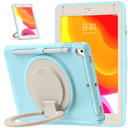 Shockproof TPU + PC Protective Case with 360 Degree Rotation Foldable Handle Grip Holder & Pen Slot For iPad 9.7 2018 / 2017 / Air 2 / Pro 9.7(Ice Crystal Blue) - iPad 9.7 (2018) & (2017) Cases by buy2fix | Online Shopping UK | buy2fix