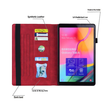 For Samsung Galaxy Tab S8+ / Tab S8 Plus / Tab S7 FE / Tab S7+ SM-T970 / SM-T976B Business Shockproof Horizontal Flip Leather Case with Holder & Card Slots & Photo Frame & Pen Slot & Sleep / Wake-up Function(Red) by buy2fix