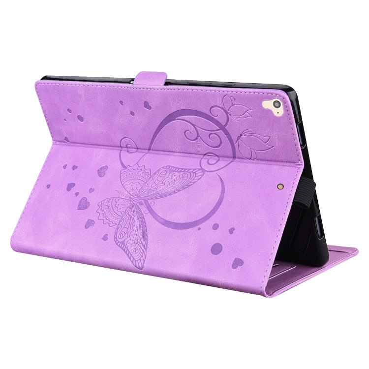 Love Butterfly Pattern Horizontal Flip Leather Case with Holder & Sleep / Wake-up Function For iPad 9.7 (2017) (2018) / Air 2 Pro(Purple) - iPad 9.7 (2018) & (2017) Cases by buy2fix | Online Shopping UK | buy2fix