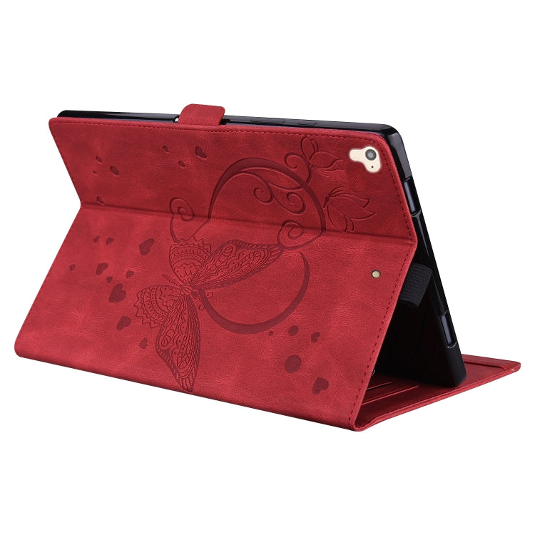 Love Butterfly Pattern Horizontal Flip Leather Case with Holder & Sleep / Wake-up Function For iPad 9.7 (2017) (2018) / Air 2 Pro(Red) - iPad 9.7 (2018) & (2017) Cases by buy2fix | Online Shopping UK | buy2fix