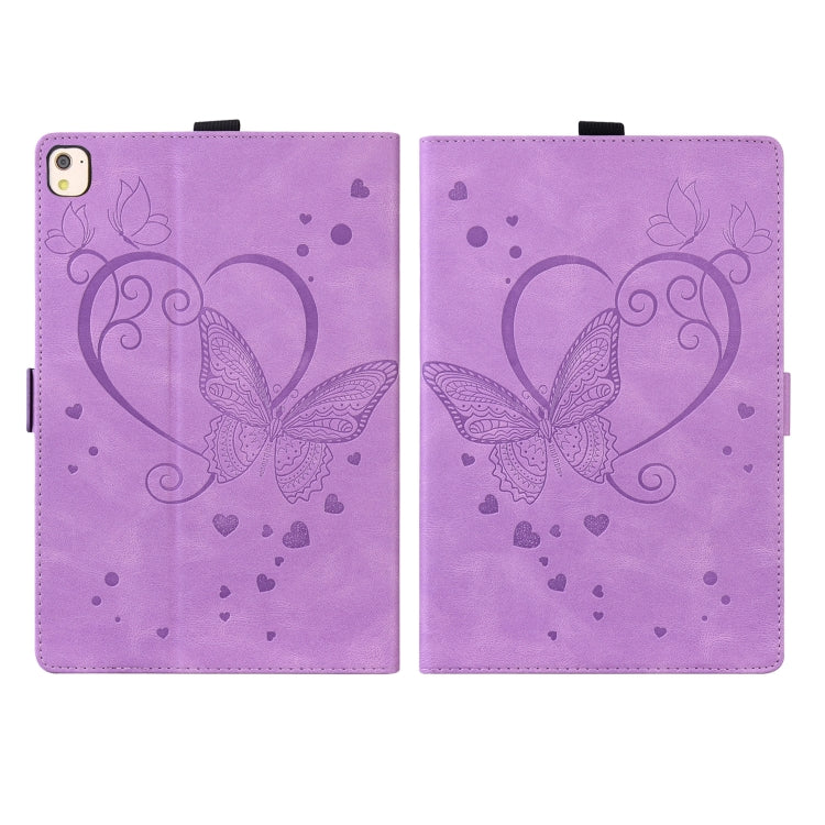 Love Butterfly Pattern For iPad 10.2 2021 / 2020 / 2019 Horizontal Flip Leather Case with Holder & Sleep / Wake-up Function / Air (2019) / 10.2 (2020)(Purple) - iPad 10.2 Cases by buy2fix | Online Shopping UK | buy2fix