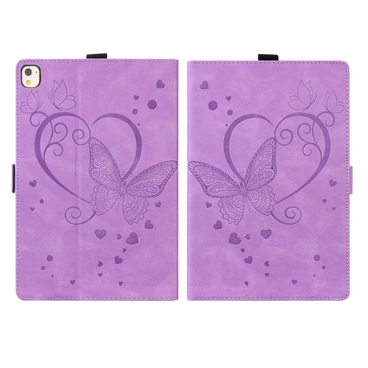 Love Butterfly Pattern For iPad 10.2 2021 / 2020 / 2019 Horizontal Flip Leather Case with Holder & Sleep / Wake-up Function / Air (2019) / 10.2 (2020)(Purple) - iPad 10.2 Cases by buy2fix | Online Shopping UK | buy2fix
