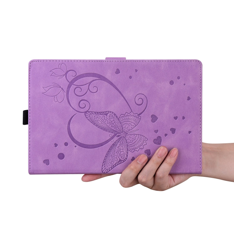 Love Butterfly Pattern For iPad 10.2 2021 / 2020 / 2019 Horizontal Flip Leather Case with Holder & Sleep / Wake-up Function / Air (2019) / 10.2 (2020)(Purple) - iPad 10.2 Cases by buy2fix | Online Shopping UK | buy2fix