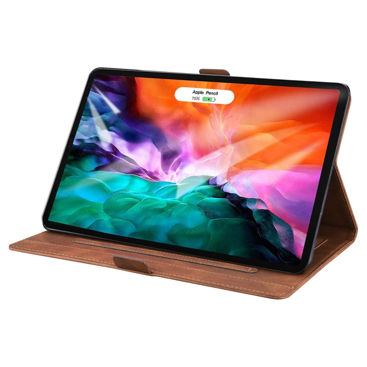 For iPad Pro 12.9 (2020) / (2021) Love Butterfly Pattern Horizontal Flip Leather Tablet Case with Holder & Sleep / Wake-up Function(Brown) - iPad Pro 12.9 (2020) Cases by buy2fix | Online Shopping UK | buy2fix