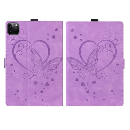For iPad Pro 11 2022 / 2021 / 2018 / Air 2020 10.9 Love Butterfly Pattern Horizontal Flip Leather Tablet Case with Holder & Sleep / Wake-up Function(Purple) - iPad Pro 11 (2022/2021) Cases by buy2fix | Online Shopping UK | buy2fix
