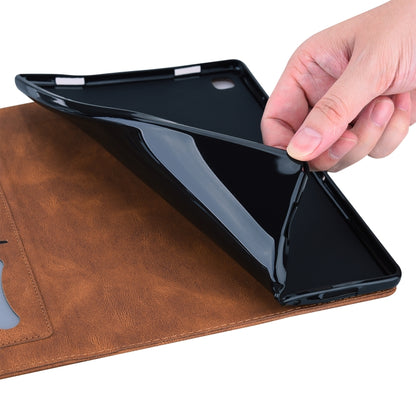 For Samsung Galaxy Tab S8 / Galaxy Tab S7 T870 SM-T875 SM-T876B Love Butterfly Pattern Horizontal Flip Leather Case with Holder(Brown) by buy2fix