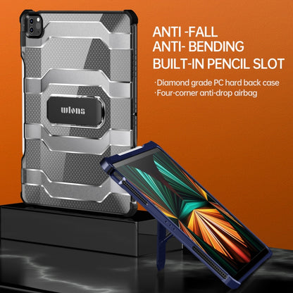 For iPad Pro 11 2022 / 2021 / 2020 / 2018 / Air 2020 10.9 wlons Explorer Series PC + TPU Tablet Case with Folding Holder(Matte Transparent) by wlons