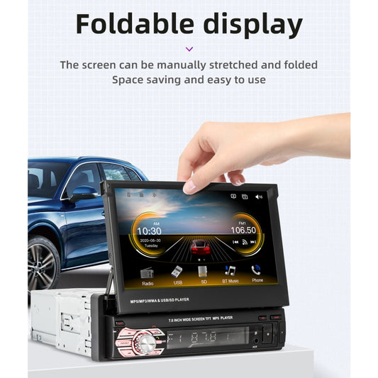 9601C HD 7 inch Manually Retractable Screen Car MP5 Player GPS Navigation Bluetooth Radio, Support Mirror Link & FM & TF Card & USB by buy2fix