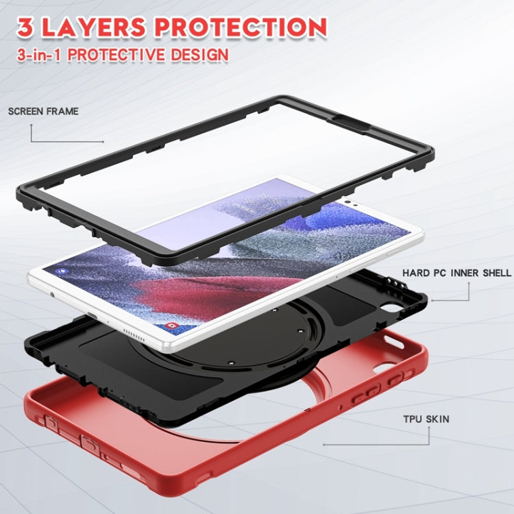 Shockproof TPU + PC Protective Case with 360 Degree Rotation Foldable Handle Grip Holder & Pen Slot For Samsung Galaxy Tab A7 Lite T220(Red) - iPad mini (2019) / mini 5 Cases by buy2fix | Online Shopping UK | buy2fix