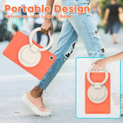 Shockproof TPU + PC Protective Case with 360 Degree Rotation Foldable Handle Grip Holder & Pen Slot For Samsung Galaxy Tab A7 Lite T220(Living Coral) - iPad mini (2019) / mini 5 Cases by buy2fix | Online Shopping UK | buy2fix