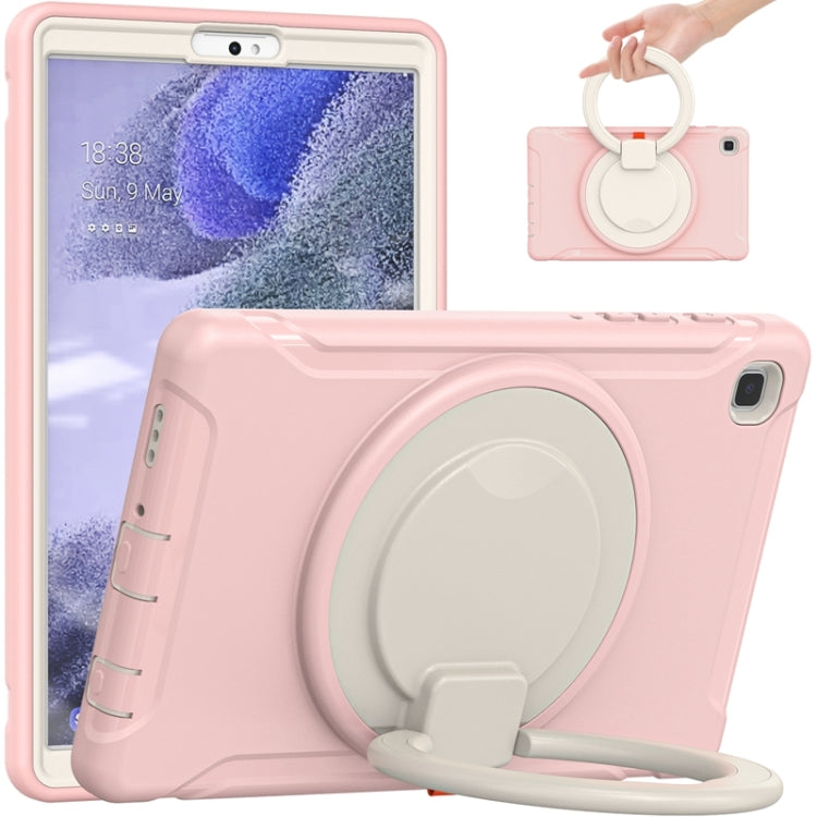 Shockproof TPU + PC Protective Case with 360 Degree Rotation Foldable Handle Grip Holder & Pen Slot For Samsung Galaxy Tab A7 Lite T220(Cherry Blossoms Pink) - iPad mini (2019) / mini 5 Cases by buy2fix | Online Shopping UK | buy2fix