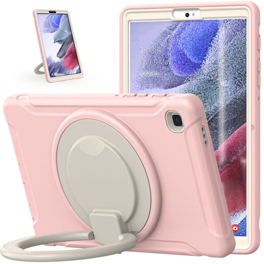 Shockproof TPU + PC Protective Case with 360 Degree Rotation Foldable Handle Grip Holder & Pen Slot For Samsung Galaxy Tab A7 Lite T220(Cherry Blossoms Pink) - iPad mini (2019) / mini 5 Cases by buy2fix | Online Shopping UK | buy2fix