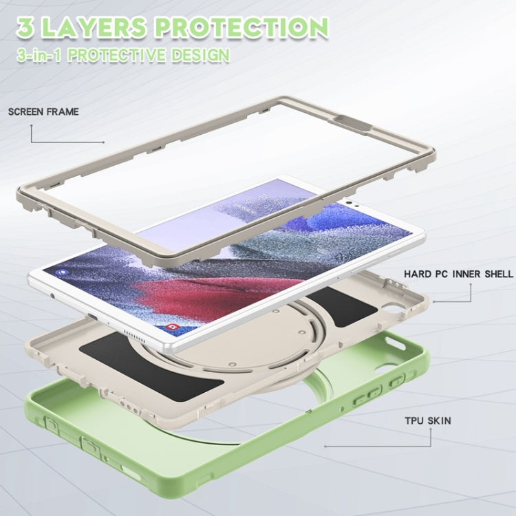 Shockproof TPU + PC Protective Case with 360 Degree Rotation Foldable Handle Grip Holder & Pen Slot For Samsung Galaxy Tab A7 Lite T220(Matcha Green) - iPad mini (2019) / mini 5 Cases by buy2fix | Online Shopping UK | buy2fix
