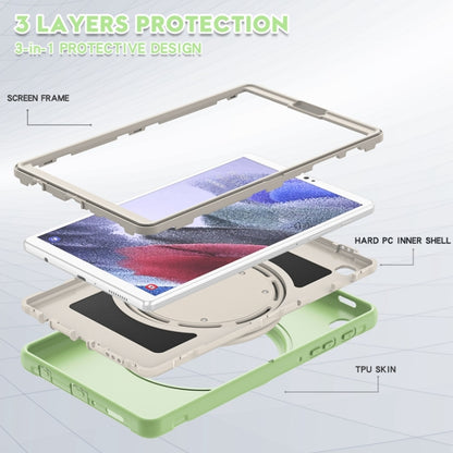 Shockproof TPU + PC Protective Case with 360 Degree Rotation Foldable Handle Grip Holder & Pen Slot For Samsung Galaxy Tab A7 Lite T220(Matcha Green) - iPad mini (2019) / mini 5 Cases by buy2fix | Online Shopping UK | buy2fix
