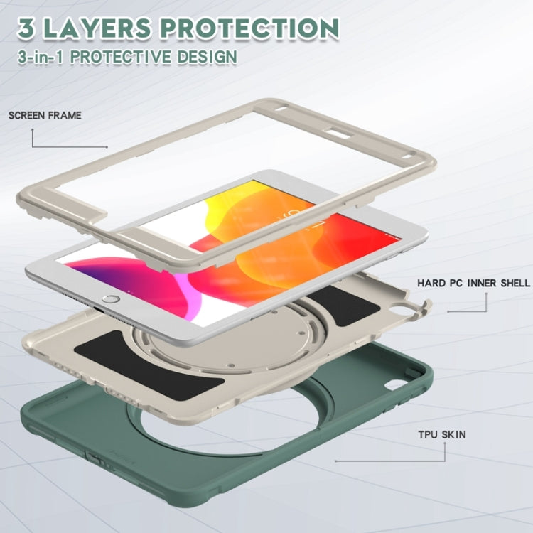 Shockproof TPU + PC Protective Case with 360 Degree Rotation Foldable Handle Grip Holder & Pen Slot For iPad mini 5 / 4(Emmerald Green) - iPad mini (2019) / mini 5 Cases by buy2fix | Online Shopping UK | buy2fix