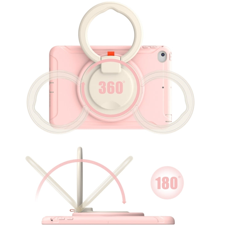 Shockproof TPU + PC Protective Case with 360 Degree Rotation Foldable Handle Grip Holder & Pen Slot For iPad mini 5 / 4(Cherry Blossoms Pink) - iPad mini (2019) / mini 5 Cases by buy2fix | Online Shopping UK | buy2fix