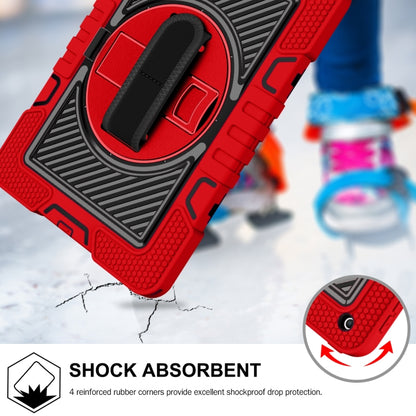 360 Degree Rotation Contrast Color Shockproof Silicone + PC Case with Holder & Hand Grip Strap & Shoulder Strap For iPad 9.7 2018 / 2017 / Air / Air 2 / Pro 9.7 (Red+Black) - iPad 9.7 (2018) & (2017) Cases by buy2fix | Online Shopping UK | buy2fix