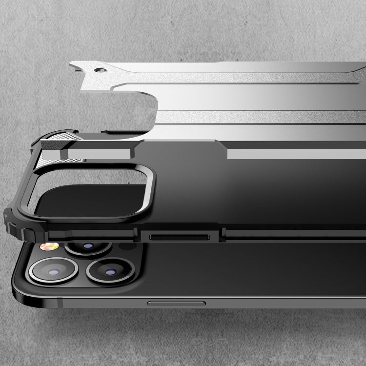 For iPhone 13 Pro Max Magic Armor TPU + PC Combination Case (Silver) by buy2fix
