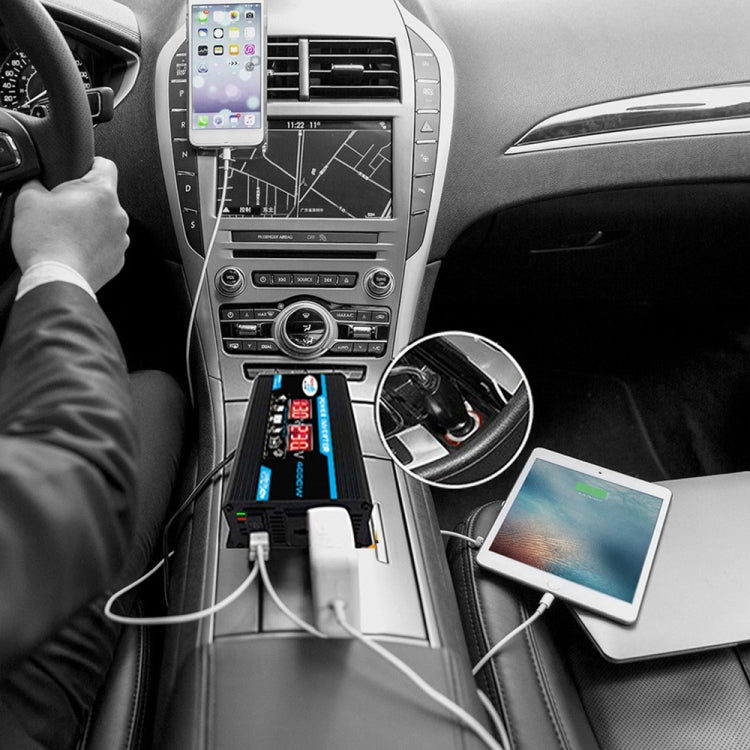 Tang II Generation 12V to 110V 4000W Modified Square Wave Car Power Inverter(Black) by buy2fix