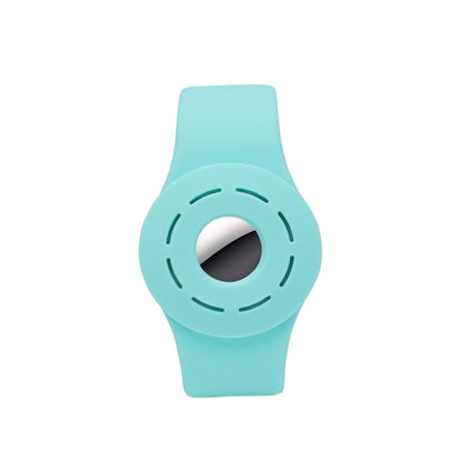 Anti-scratch Shockproof Silicone Bracelet Strap Protective Cover Case For AirTag(Mint Green) -  by buy2fix | Online Shopping UK | buy2fix
