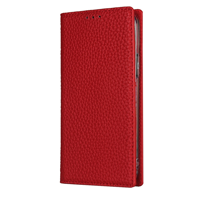For iPhone 12 Pro Max Litchi Genuine Leather Phone Case(Red) - iPhone 12 Pro Max Cases by buy2fix | Online Shopping UK | buy2fix