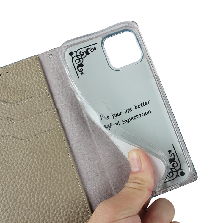 For iPhone 11 Pro Litchi Genuine Leather Phone Case (Sky Blue) - iPhone 11 Pro Cases by buy2fix | Online Shopping UK | buy2fix