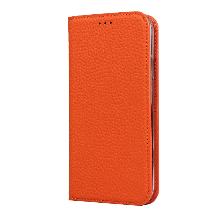 For iPhone 11 Pro Litchi Genuine Leather Phone Case (Orange) - iPhone 11 Pro Cases by buy2fix | Online Shopping UK | buy2fix