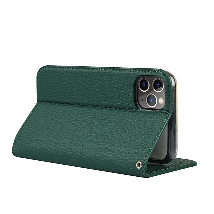 For iPhone 11 Pro Max Litchi Genuine Leather Phone Case (Green) - iPhone 11 Pro Max Cases by buy2fix | Online Shopping UK | buy2fix