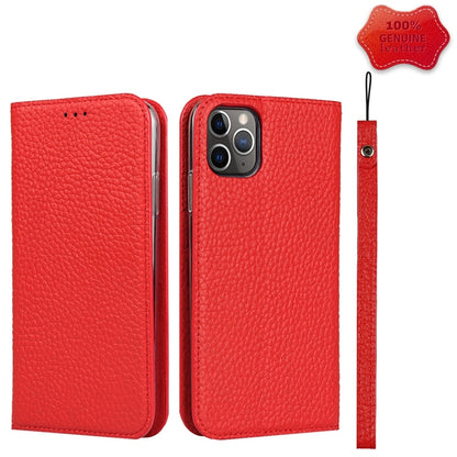 For iPhone 11 Pro Max Litchi Genuine Leather Phone Case (Red) - iPhone 11 Pro Max Cases by buy2fix | Online Shopping UK | buy2fix