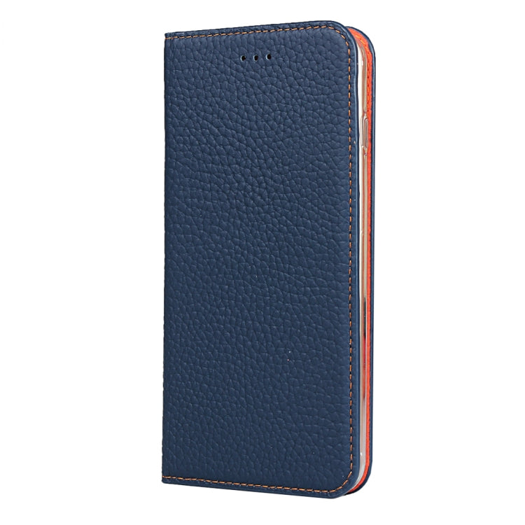 Litchi Genuine Leather Phone Case For iPhone 7 Plus / 8 Plus(Dark Blue) - More iPhone Cases by buy2fix | Online Shopping UK | buy2fix