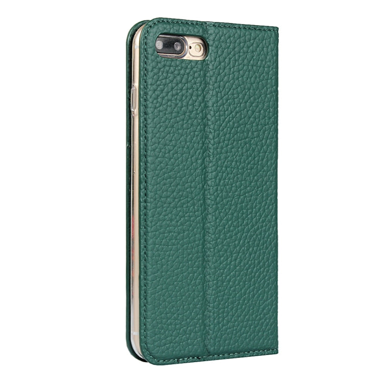 Litchi Genuine Leather Phone Case For iPhone 7 Plus / 8 Plus(Green) - More iPhone Cases by buy2fix | Online Shopping UK | buy2fix