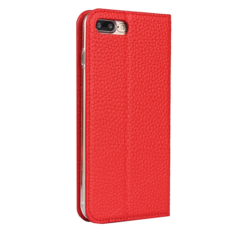 Litchi Genuine Leather Phone Case For iPhone 7 Plus / 8 Plus(Red) - More iPhone Cases by buy2fix | Online Shopping UK | buy2fix